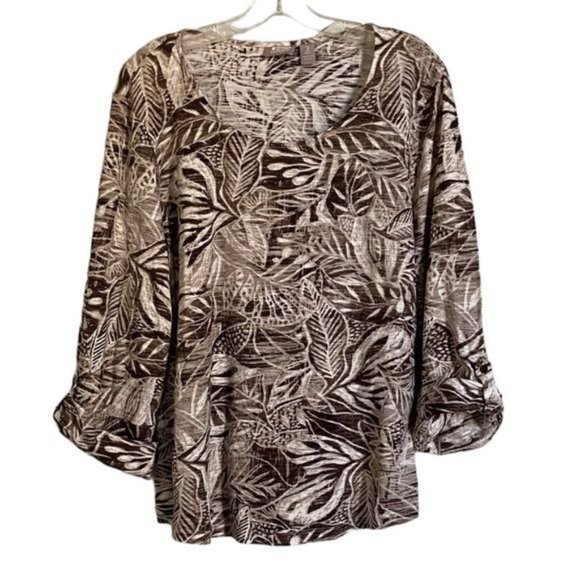 Chico’s Tropical Print Top - Picture 1 of 9